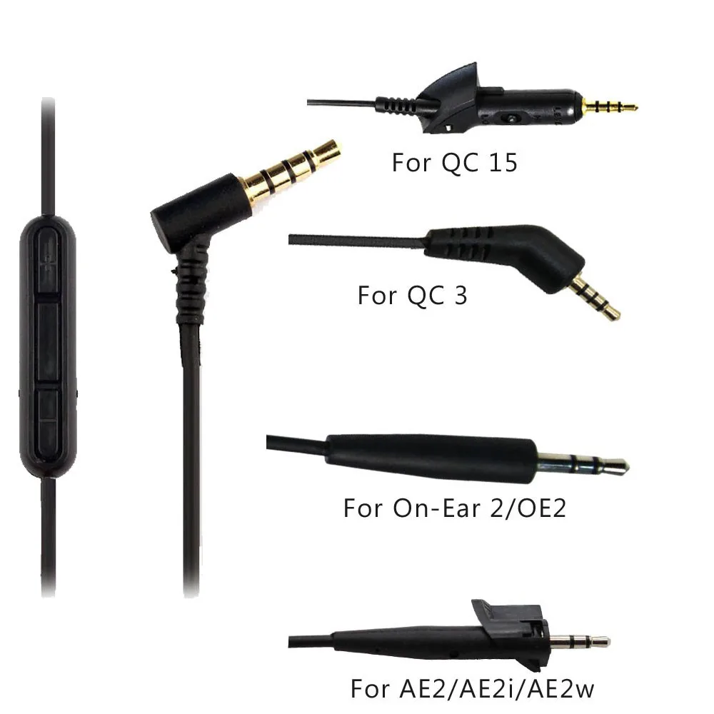Замена аудиокабеля Khopesh для Bose QC3 QC 3 QC15 QC25 OE2 OE2i AE2 AE2i AE2w кабель для наушников Bose шнур iOS Android Mic