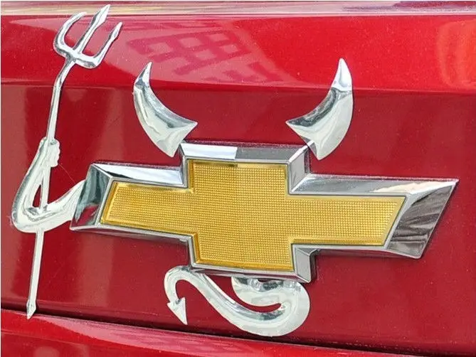 Милый 3D Дьявол Стиль Наклейка демон Авто Логотип Эмблема автомобиля бумажный