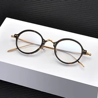 round retro prescription extra small pure titanium spectacle glasses frame myopia men women japanese ultra light eyeglasses