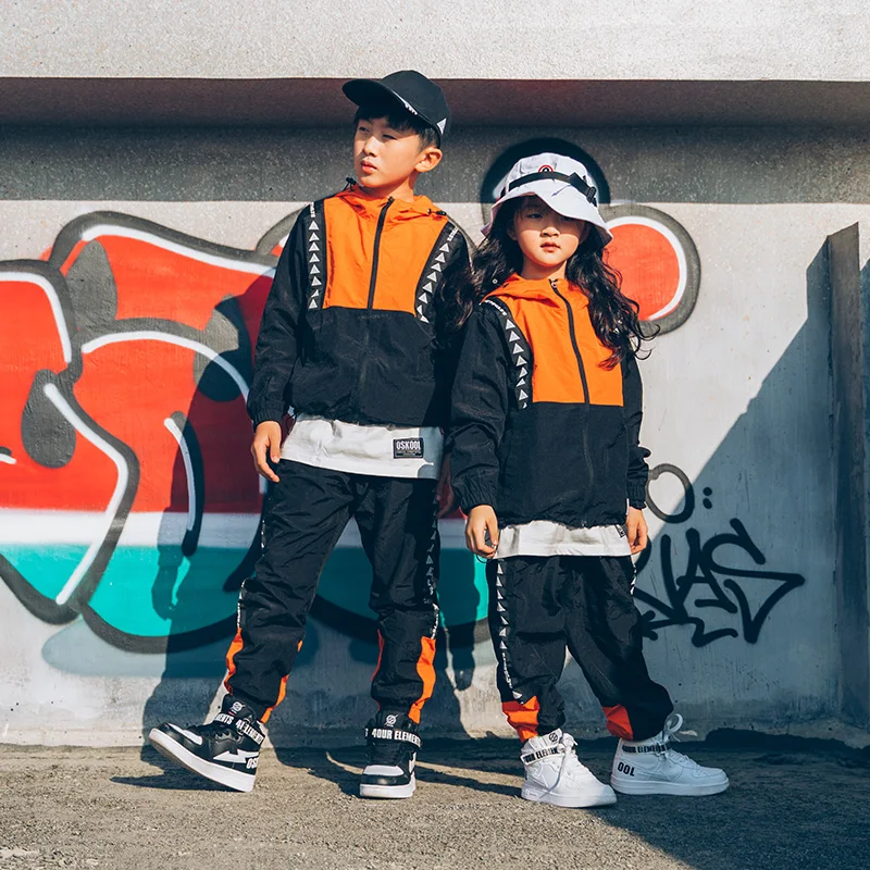 

Modern New Jazz Dance Costumes For Children's Girls Handsome Boys Hip Hop Street Dancing Performance Costumes Sportwear DWY3962