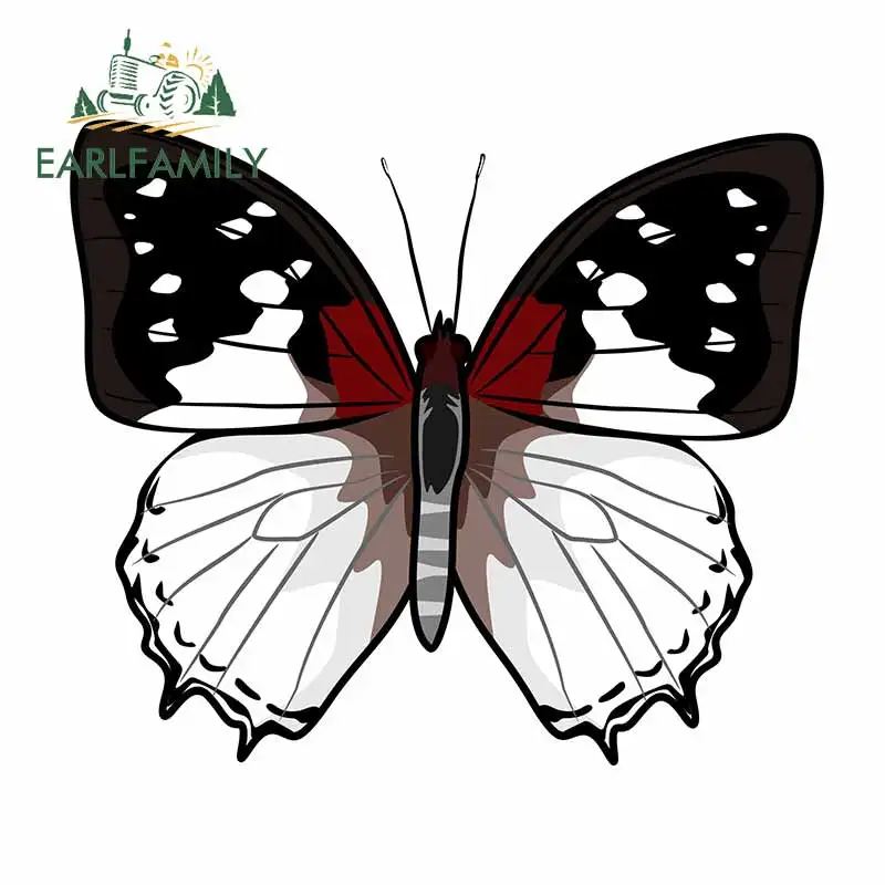 EARLFAMILY 13 см х 11 3 для белой бабочки расправьте крылья аниме окна автомобильные