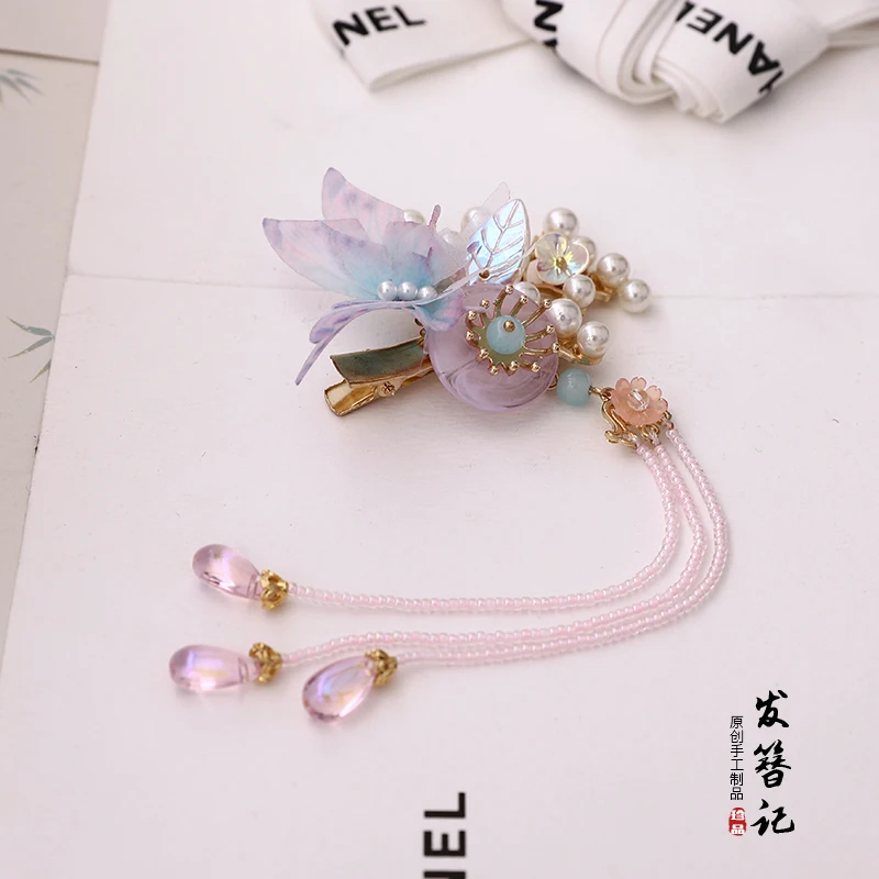 Аксессуары для волос в античном стиле Стрекоза Бабочка заколка кисточки