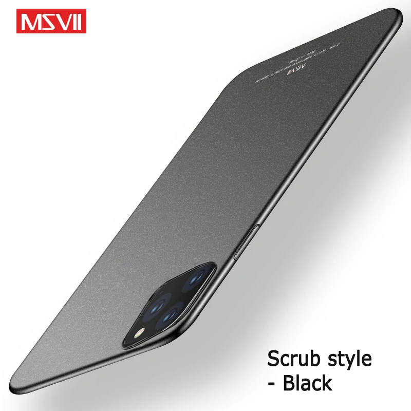 Scrub Black Для iPhone 11 Pro Max чехол MSVII матовый чехол для Apple iPhone X XR XS Max XS iPhone Жесткий Чехол для iPhone11 Pro Max 11 чехол s - Цвет: Scrub Black