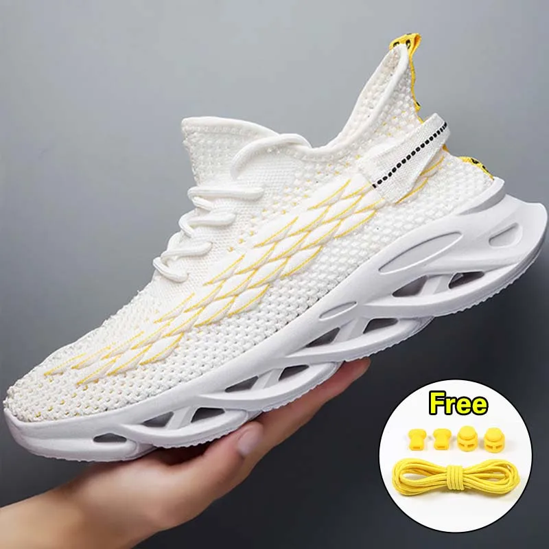 

Men Shoes Flying Woven Casual Shoes Non-Slip Wear-Resistant Sneaker Breathable Running Shoes Send Shoelaces Zapatillas Sneakers