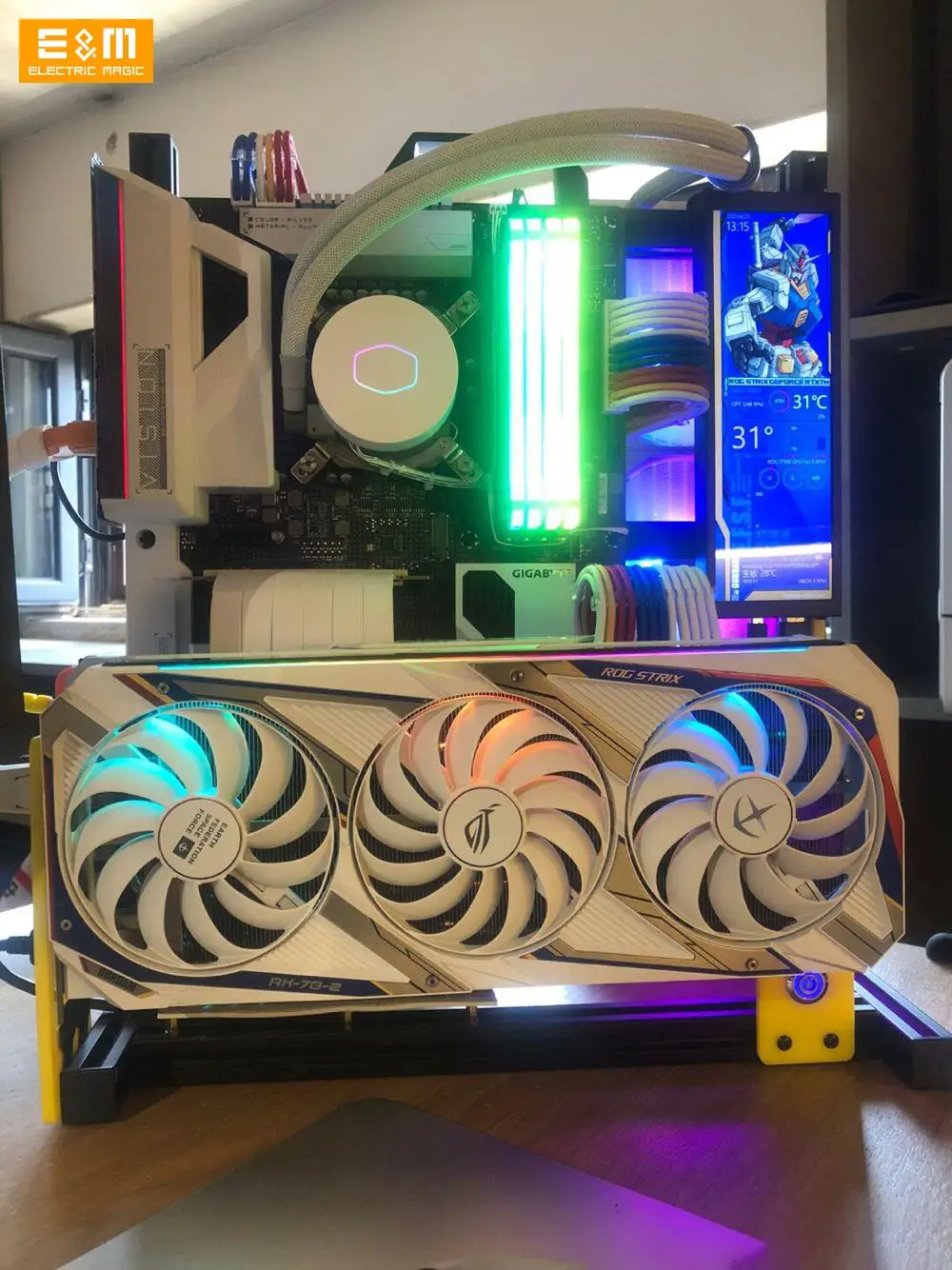ATX satx MATX ITX ПК тестовый Стенд Ручка переносной компьютер водяное охлаждение