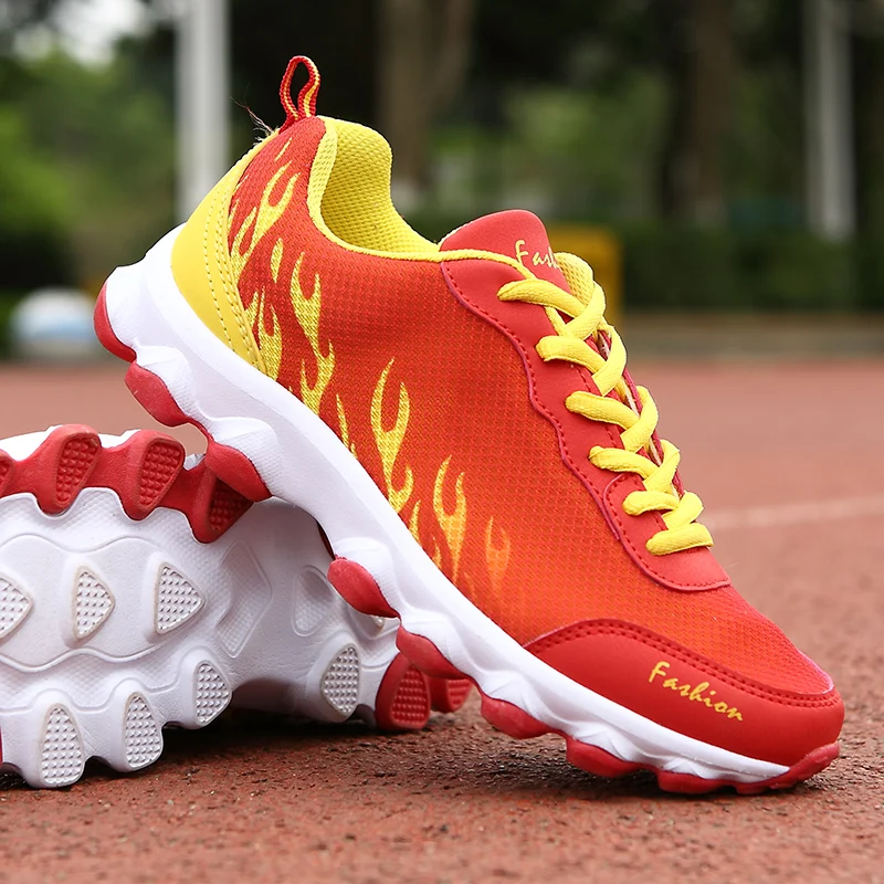 

Men's Running Shoes 2020 New Lace-up Mesh, Breathable, Lightweight, Non-slip Outdoor Sharp-turn Shock-absorbing Pattern Sneakers