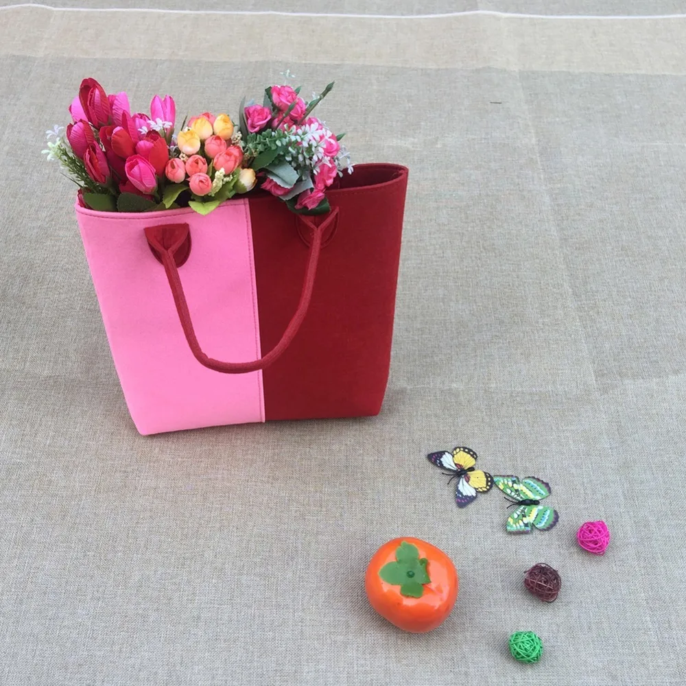 Маленькая розовая красная сумка для девочек яркого цвета покупок милая