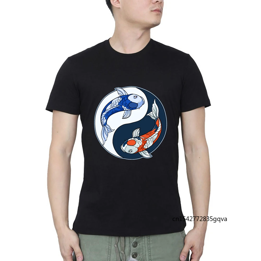 

Yin Yang Koi Fish Gift T-shirt Streetwear O Neck Casual Summer Graphic T Shirts Customized Products Kawaii Clothing