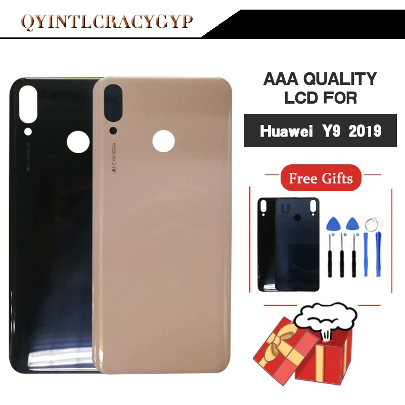 Задняя крышка корпуса для Huawei Y9 2019 Крышка Сменный аккумулятор аккумулятора |