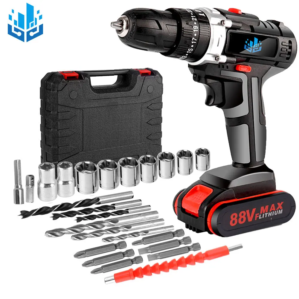 

21V 3-In-1 Electric ImpactDrill Electric Screwdriver For Woodworking/Wallworking Rotary Tool Accessories Handheld Hammer Drill
