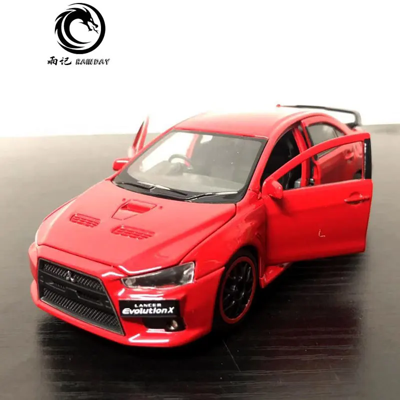 RD 1/32 масштабная модель автомобиля игрушки Mitsubishi Lancer Evolution X звук и свет Литье Металла Отступить модели автомобиля игрушки для подарка, для детей