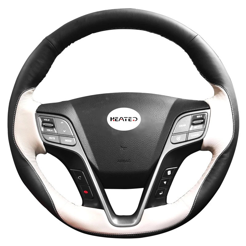 Чехол на руль для Hyundai Santa Fe 2013 2018 ix45 2014 2015 2016|Чехлы руль| |
