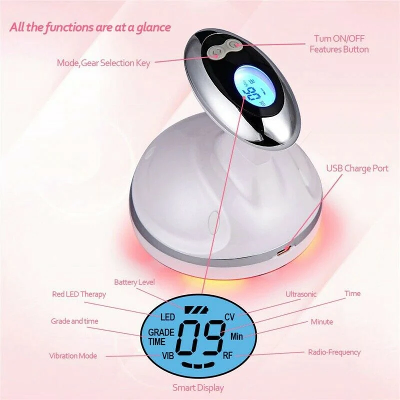 Beste Rf Lichaam Afslanken Machine Anti Cellulite Ultrasound Led Massager Fat Brander Tool Lipo Ultrasone Massager Beauty Gemakkelijk Slanke