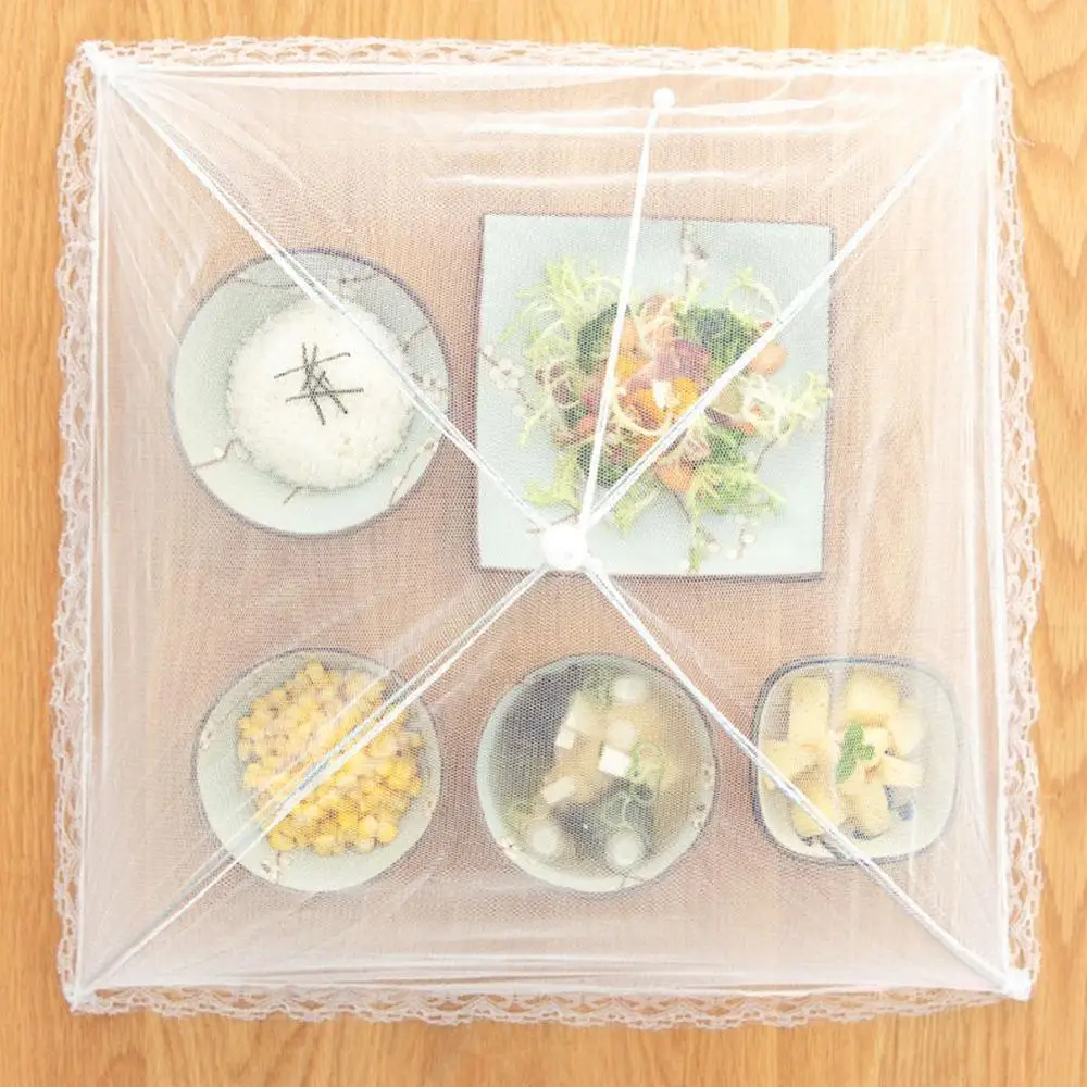 

1 PC Household Anti Mosquito Fly Resistant Lace Net Food Cover Picnic For Home Foldable Net Umbrella Food Outside Protector W4X5