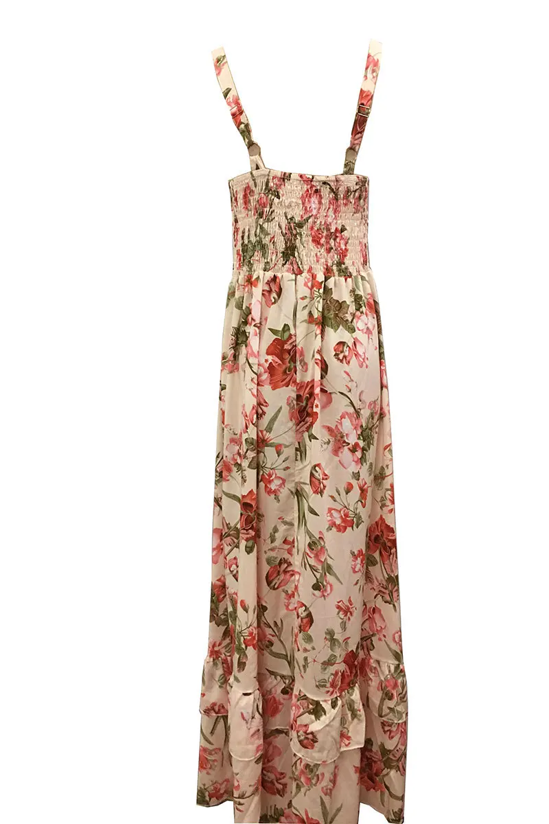 

ZOGAA 2020 Summer Vacation Casual Beach Skirt Sexy Backless Sling Square Collar Print Dress