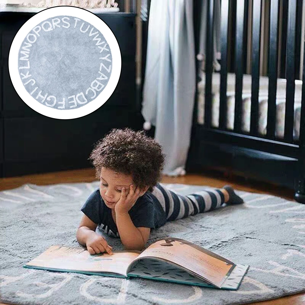 

ABC Baby Rug Learning Alphabet Crawling Play Mat Warm Soft Educational Non-Slip Playroom Playtime for Children Toddlers