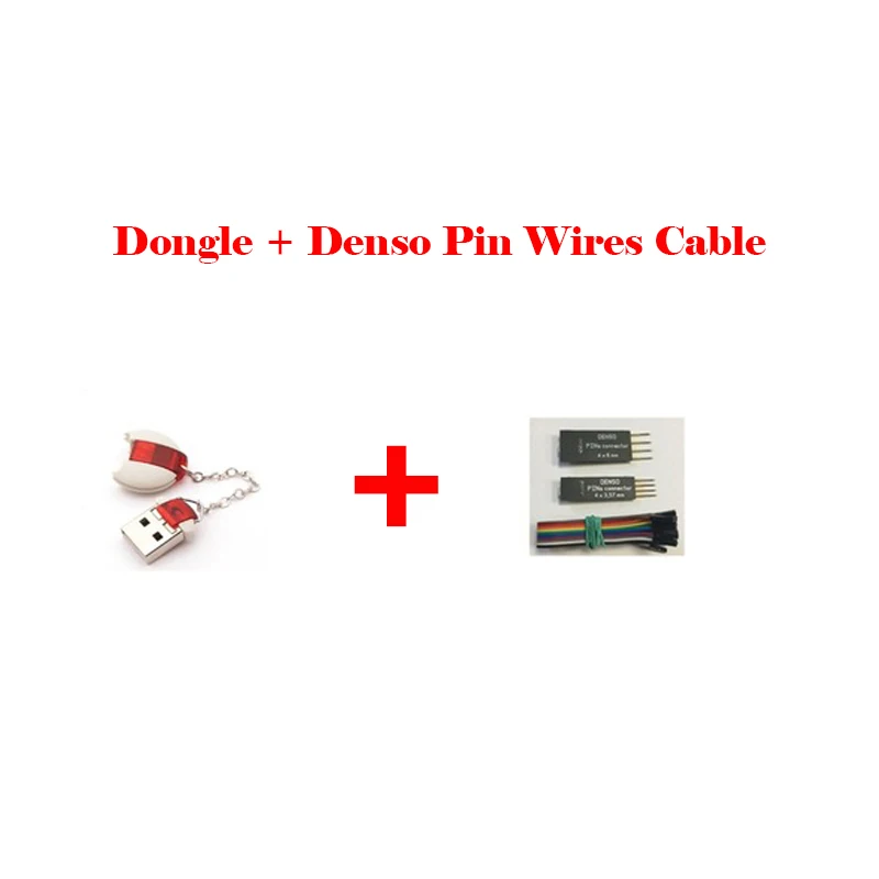 dongle denso pin MTool V1.46 программное обеспечение для коррекции одометра+ адаптер Denso+ контактный провод Denso кабель инструмент для коррекции пробега поддерживает - Цвет: dongle denso pin