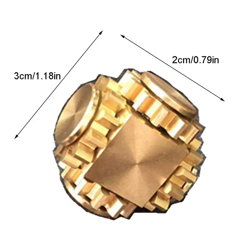 

Fidget Cube Spinner Metal Brass Linkage 4 Gears Spin Finger Desk Toy Anxiety Stress Reducer Game