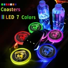 Светящиеся автомобильные товары, светодиодная Подставка под стаканы, подставка под напитки для Fiat 500 Grande Punto для Abarth Stilo Palio Bravo Doblo, автостайлинг