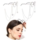 Солнцезащитные очки с полыми звездами цепочка для очков для чтения держатель для очков шнур ремешок для шеи Модный женский аксессуар