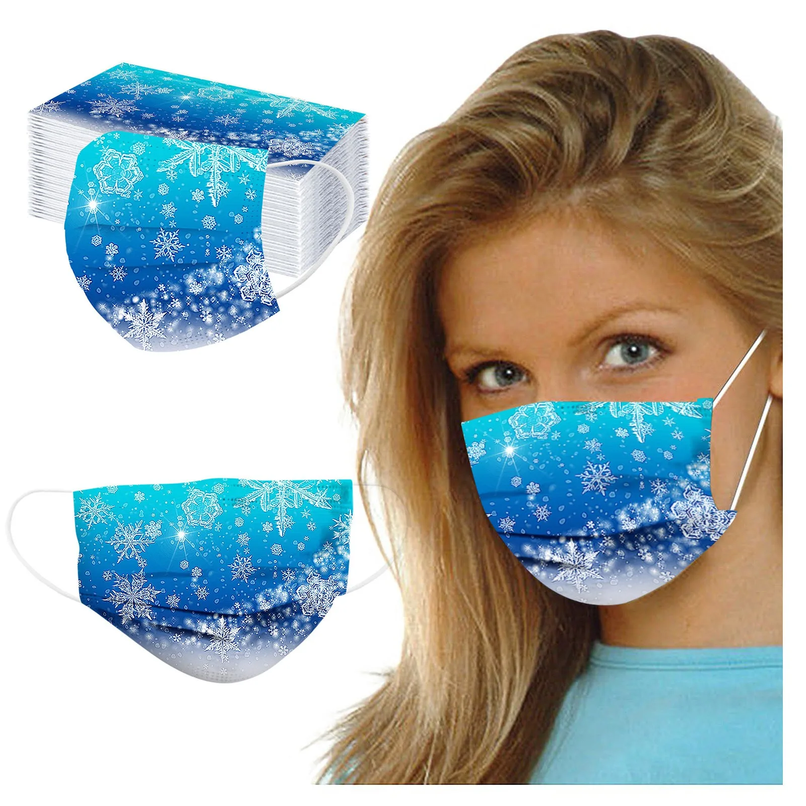 Костюм Для Хэллоуина Маска Лица многоразовая Тканевая цветная Рождественская с