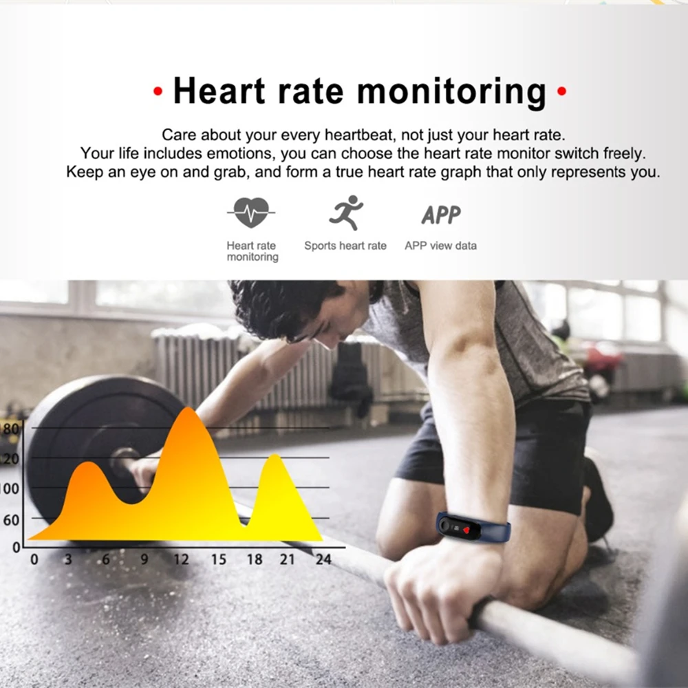 M3 женский спортивный смарт-браслет фитнес-браслет пульсометр Мониторинг