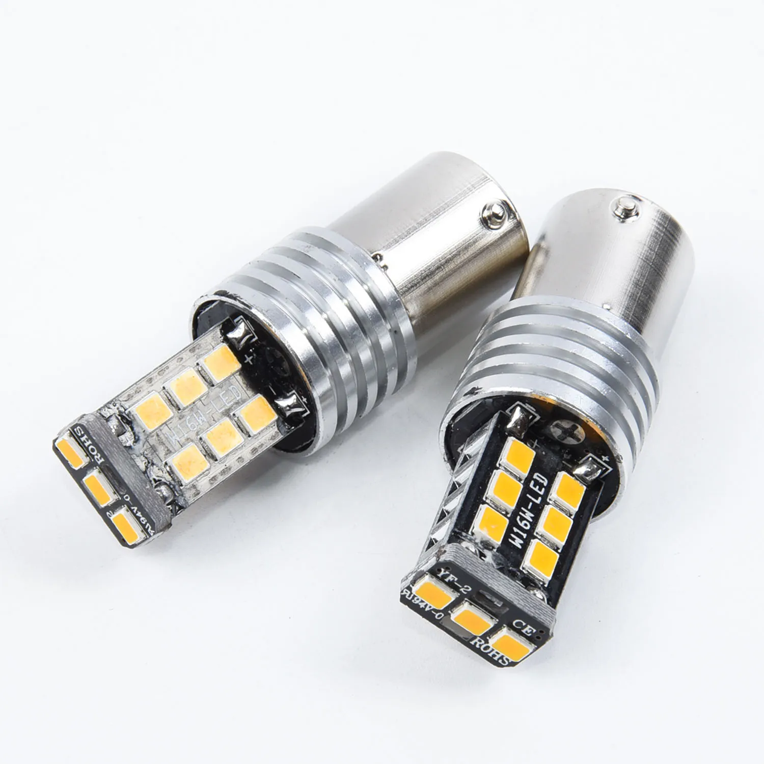 

P21/5W Signal Lights LED Car Lamp 15LED 6W Light 2pcs Orange 2x 15-SMD