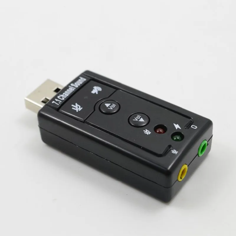 Новая внешняя Виртуальная звуковая карта 7 1 USB 3D для ноутбука ПК микрофон адаптер