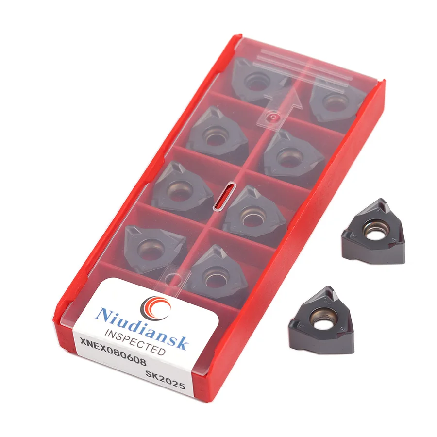 

XNEX080608 SK2025 Double-Sided Triangle Six-Edged High-Quality CNC Lathe Tool Milling Cutter Carbide Insert,For MFXN Cutter Head