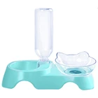 Универсальная миска для собак и кошек, двойная миска с поднятой подставкой, нескользящая, для воды, подходит для питомцев, щенков, котят