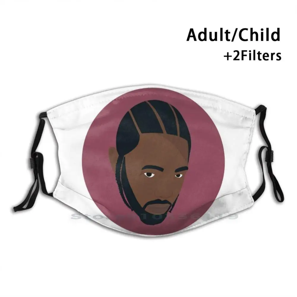 

Kendrick Lamar Graphic Cartoon Print Reusable Pm2.5 Filter DIY Mouth Mask Kids Kendrick Lamar Kendrick Lamar Damn Humble Love