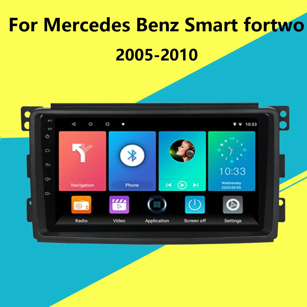 Для Smart Fortwo W451 2006 ~ 2009 2 Din Android 9 дюймов Автомобильный мультимедийный плеер Wifi