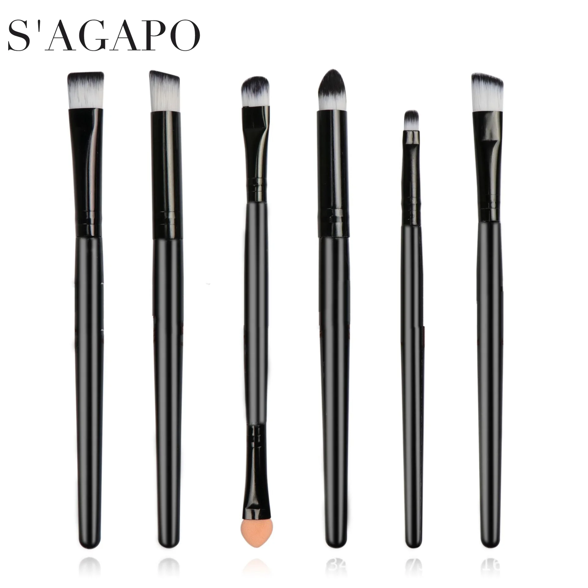 6 шт. супер мягкие кисти для теней набор кистей макияжа блендер глаз румяна бровей