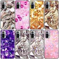 crystal diamond silicone phone case for xiaomi redmi note 11 10 9 8 pro 11t 10t 10s 9s 8t 9 9a 9c 9t black soft cover coque