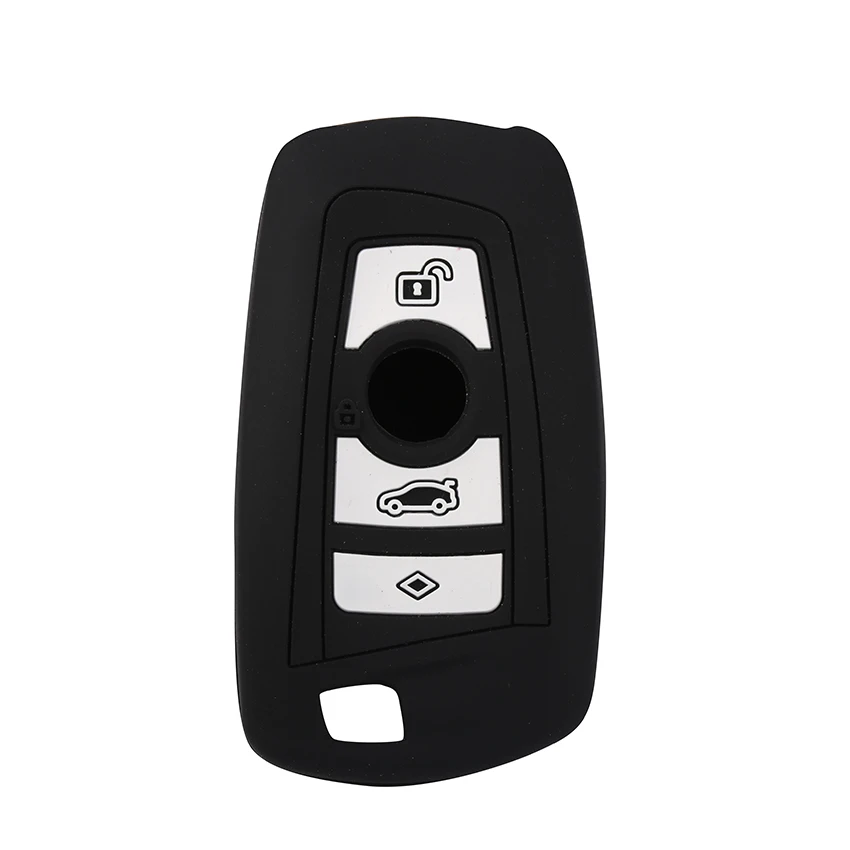 Силиконовый чехол для ключа автомобиля BMW 1 2 3 5 7 Серия F01 F10 F12 F20 F30 F21 F31 Крышка бесключевого дистанционного пульта 4-кнопочный защитник.