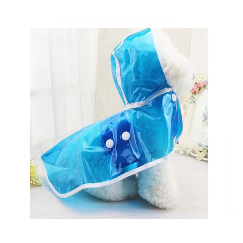 

Прозрачный дождевик для домашних животных, дождевик с капюшоном для щенка, четыре фута, водонепроницаемая одежда для больших собак