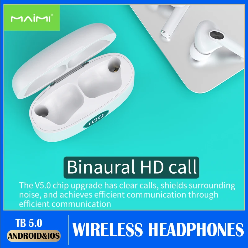 

X18 TWS Wireless Bluetooth Headsets Earphones Stereo Headphones Sport Noise Cancelling Mini Earbuds for All Smart Phone