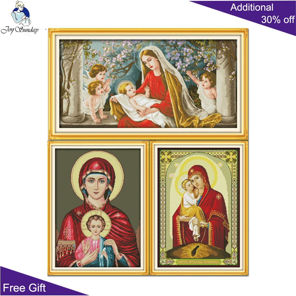 Joy Sunday Christian Home Decor R818 (11) R819 (12) R820 (13) 14CT 11CT счетные и штампованные наборы крестиков
