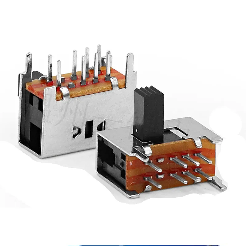 10 шт. x Панель PCB 8 контактов ВКЛ./вкл. 3 позиции 2P3T DP3T скользящий переключатель 0.5A 50