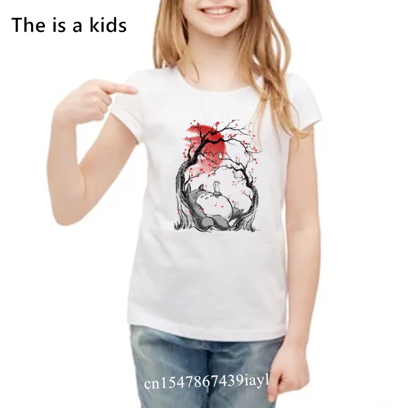 New Boys/Girls T-shirt Japanese Anime Spirited Away Print T Shirt Kids Clothes Summer Tops Children Funny Totoro Cartoon T-shirt