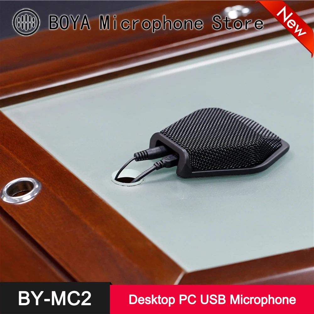 Внешний конденсаторный кардиоидный USB микрофон BOYA BY MC2 разъем для наушников 3 5 мм