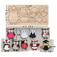 new owl wooden dies cutting dies for scrapbooking multiple sizes v 1755