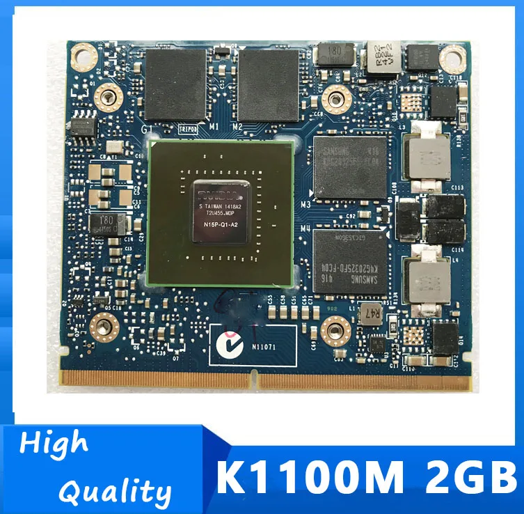 Original K1100M K 1100M Video Graphic Card N15P-Q1-A2 for HP Elitebook ZBOOK15 Dell M4600 M4700 M4800 Test 100%