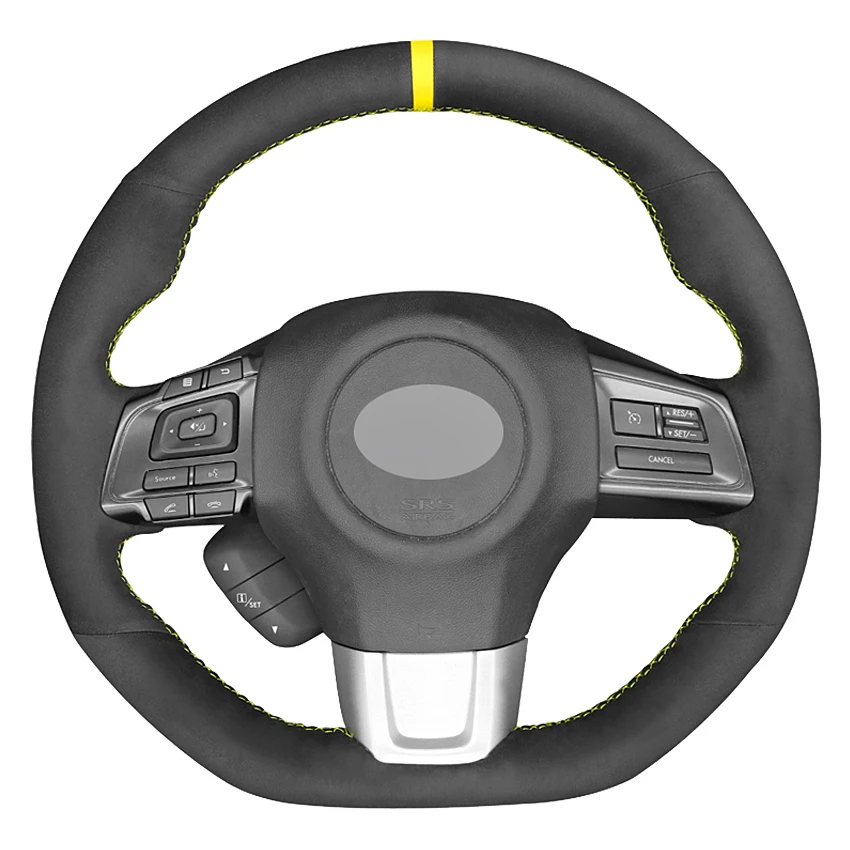 

Black Suede Hand-stitched Car Steering Wheel Cover For Subaru WRX (STI) 2015-2019 Levorg 2015-2019