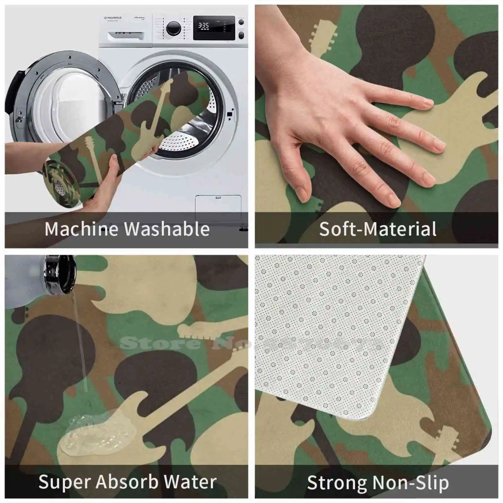 Камуфляжные 3D товары для гитары коврик ковер подставка ног музыкальная гитара