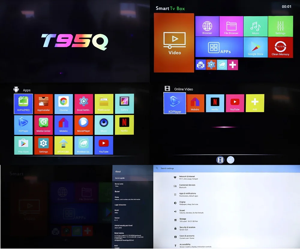 T95Q 4 Гб 64 ГБ Android 9,0 Смарт ТВ приставка Amlogic S905X2 ТВ приставка четырехъядерный 2,4G& 5GHz двойной Wifi BT4.1 медиаплеер PK Tanix TX6 T9