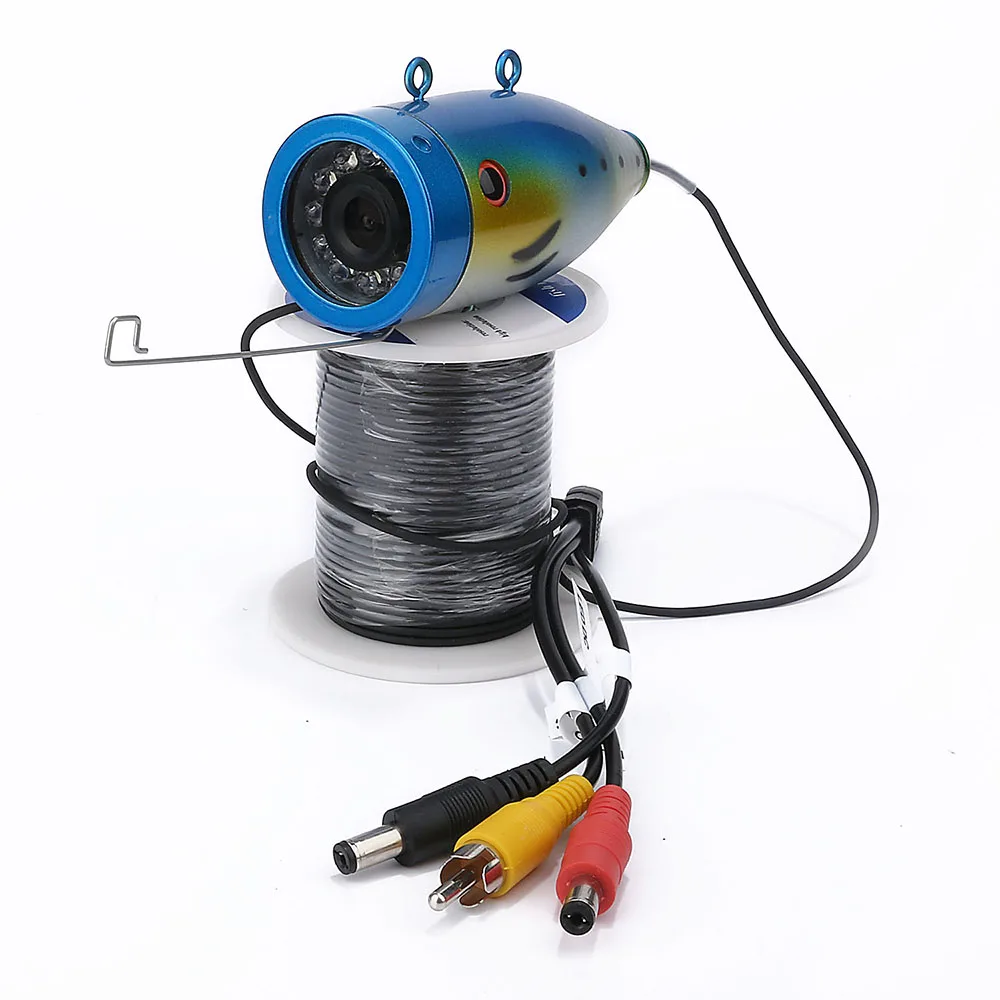 Дешево Подводный рыболовный трос GAMWATER, светодиодный светильник белого цвета, 1000 ТВЛ + камера, 12 шт.