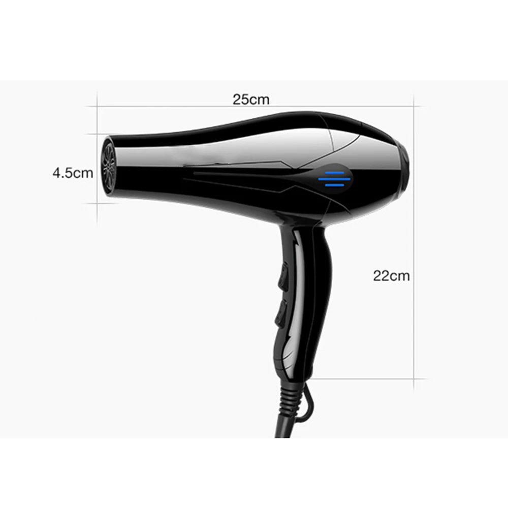 

2200W Professional Hair Dryer 240VStrong Power Barber Salon Styling Tools Hot/Cold Air Blow Dryer 5 levels of Adjustment viaje