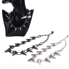1 шт. заклепки CBB Материал чокеры, ботинки для панков и готов, бусы-ошейники ручной работы, Цепочки и ожерелья Спайк ожерелье из заклепок Цепочки и ожерелья Рок готическое колье