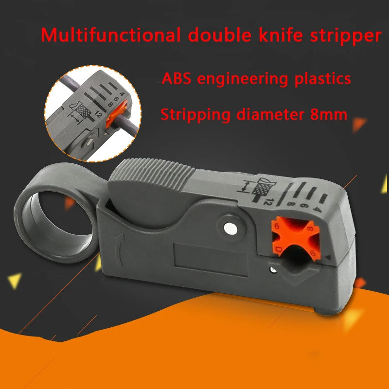 

Wire Stripper Multi-Function Double-Blade Network Cable Pliers Wire Stripper Network Tool Coaxial Cable Wire Stripper